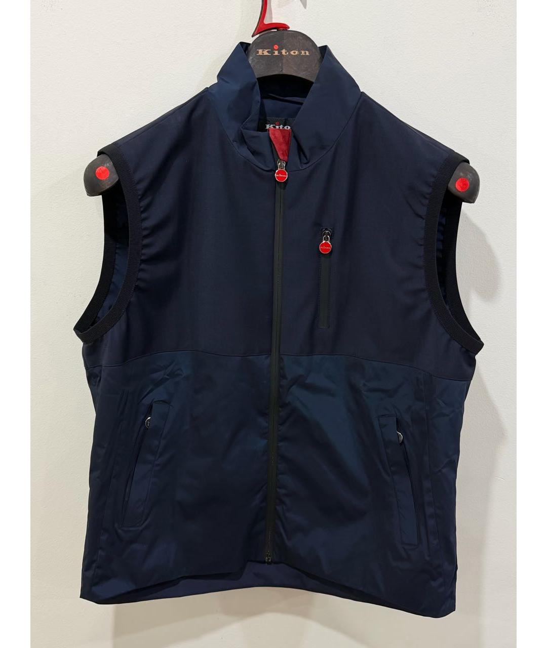 KITON Темно-синий полиамидовый жилет, фото 5