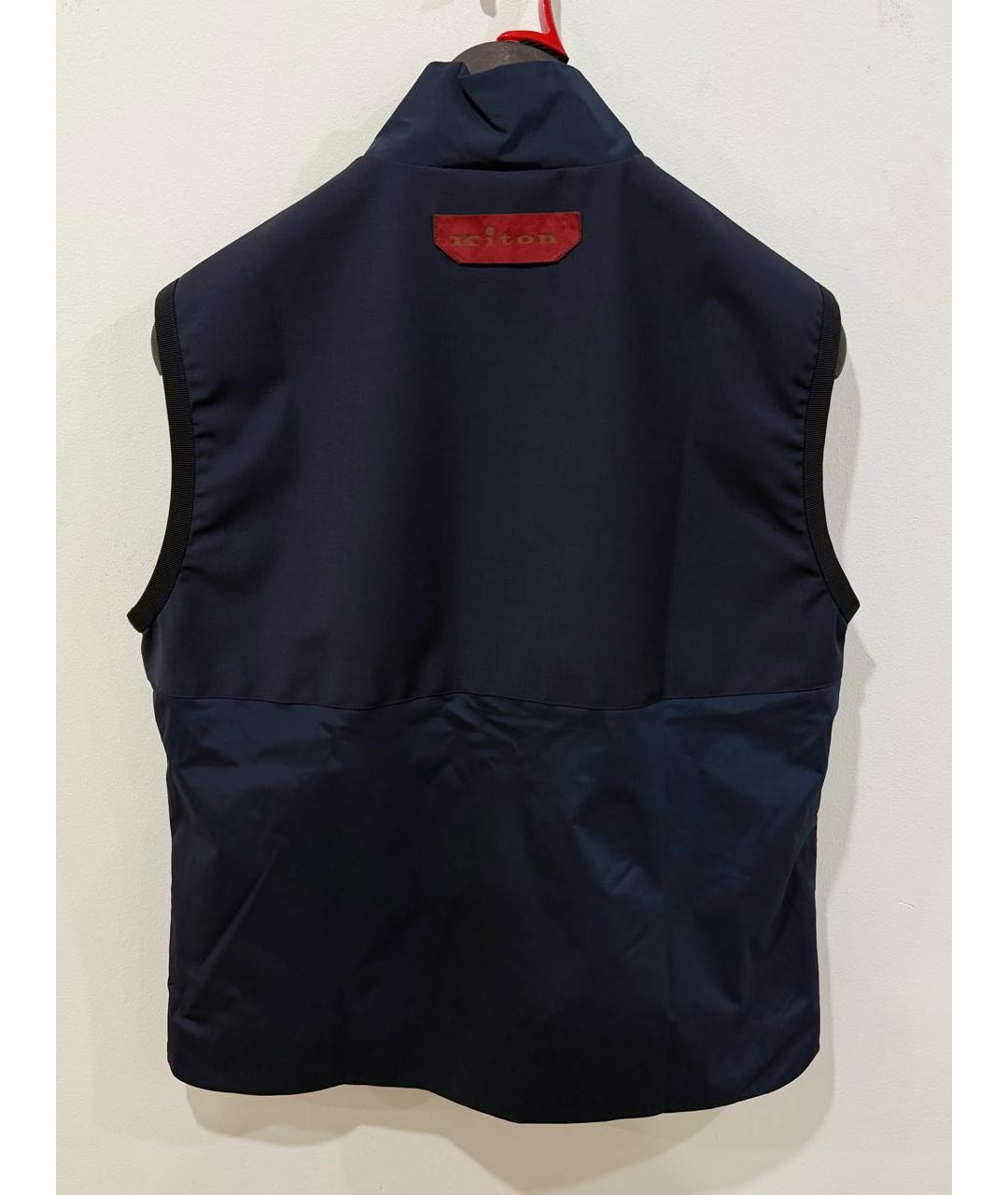 KITON Темно-синий полиамидовый жилет, фото 2