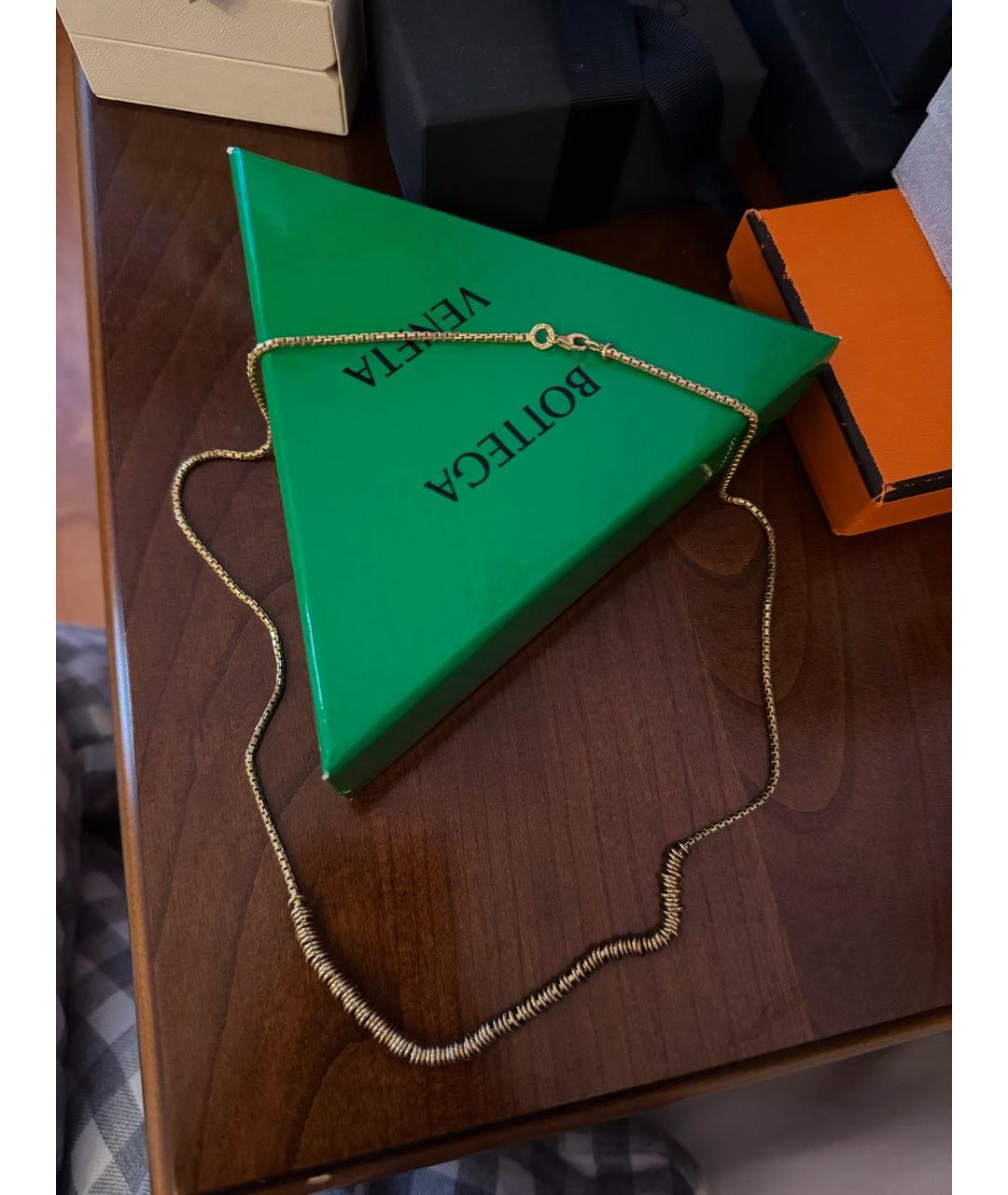 BOTTEGA VENETA Золотое колье, фото 3