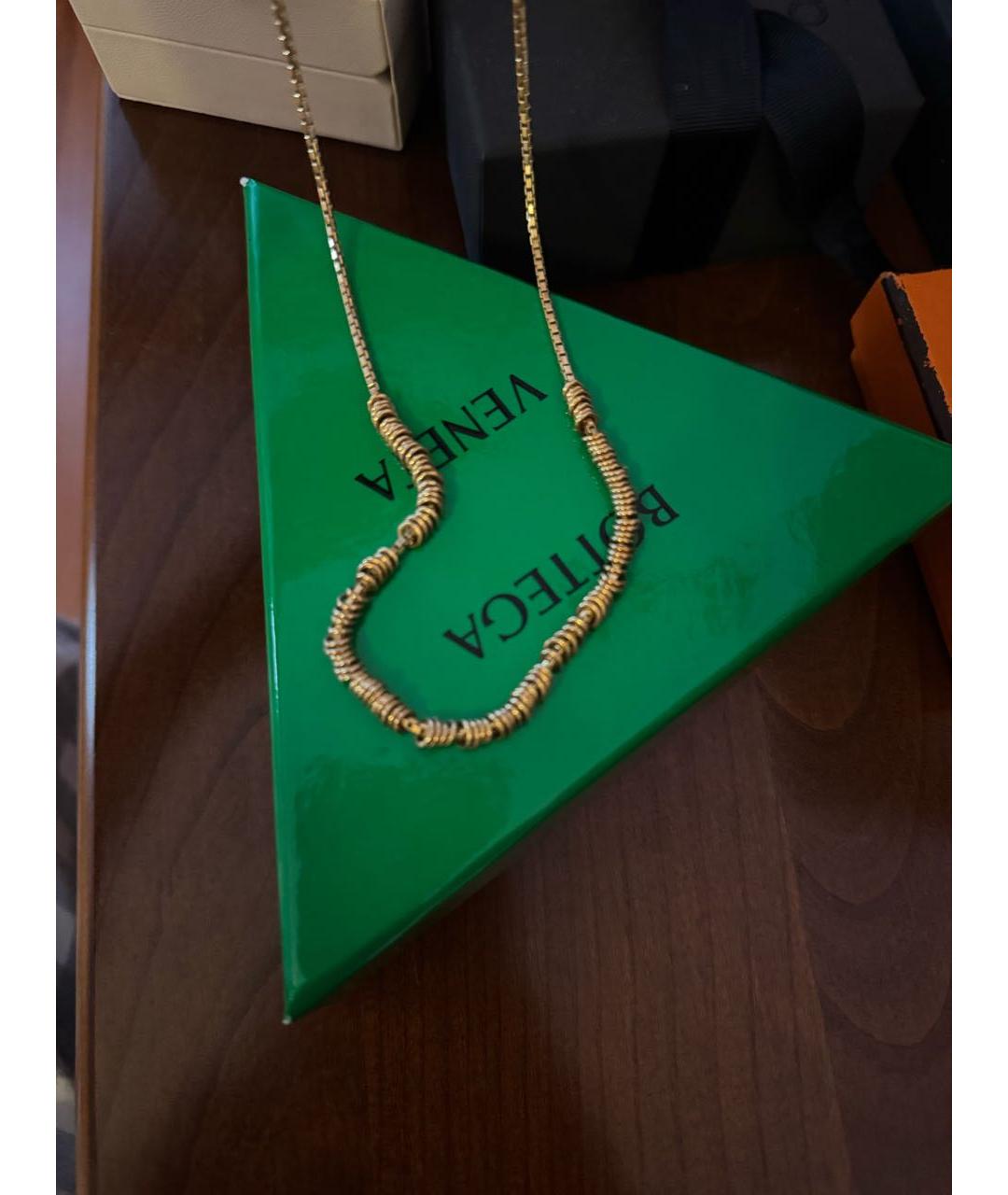 BOTTEGA VENETA Золотое колье, фото 2
