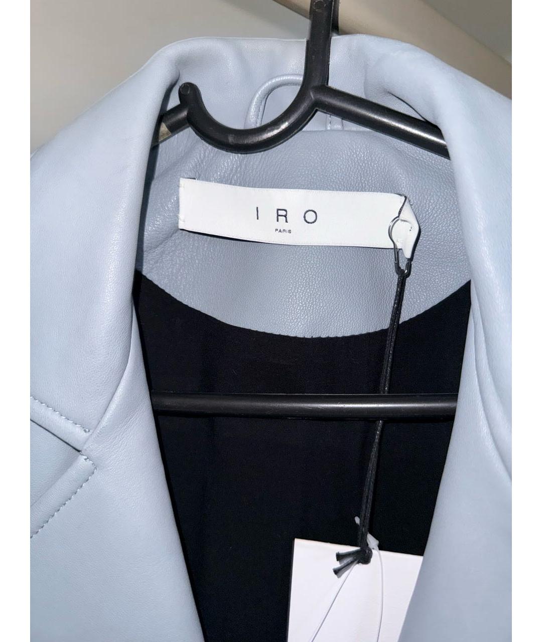 IRO Голубая кожаная куртка, фото 3