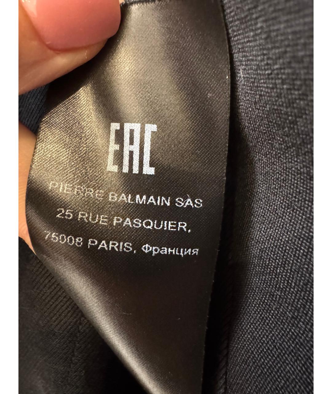 BALMAIN Черный шерстяной жакет/пиджак, фото 4