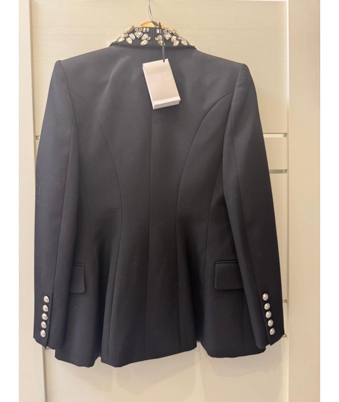 BALMAIN Черный шерстяной жакет/пиджак, фото 2
