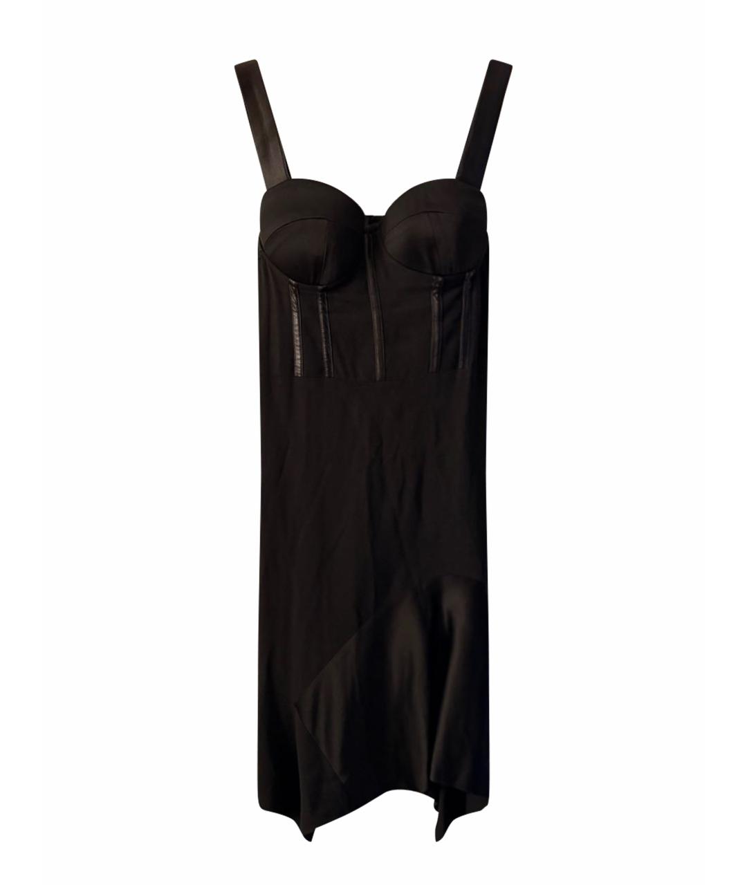 PINKO Черное ацетатное вечернее платье, фото 1