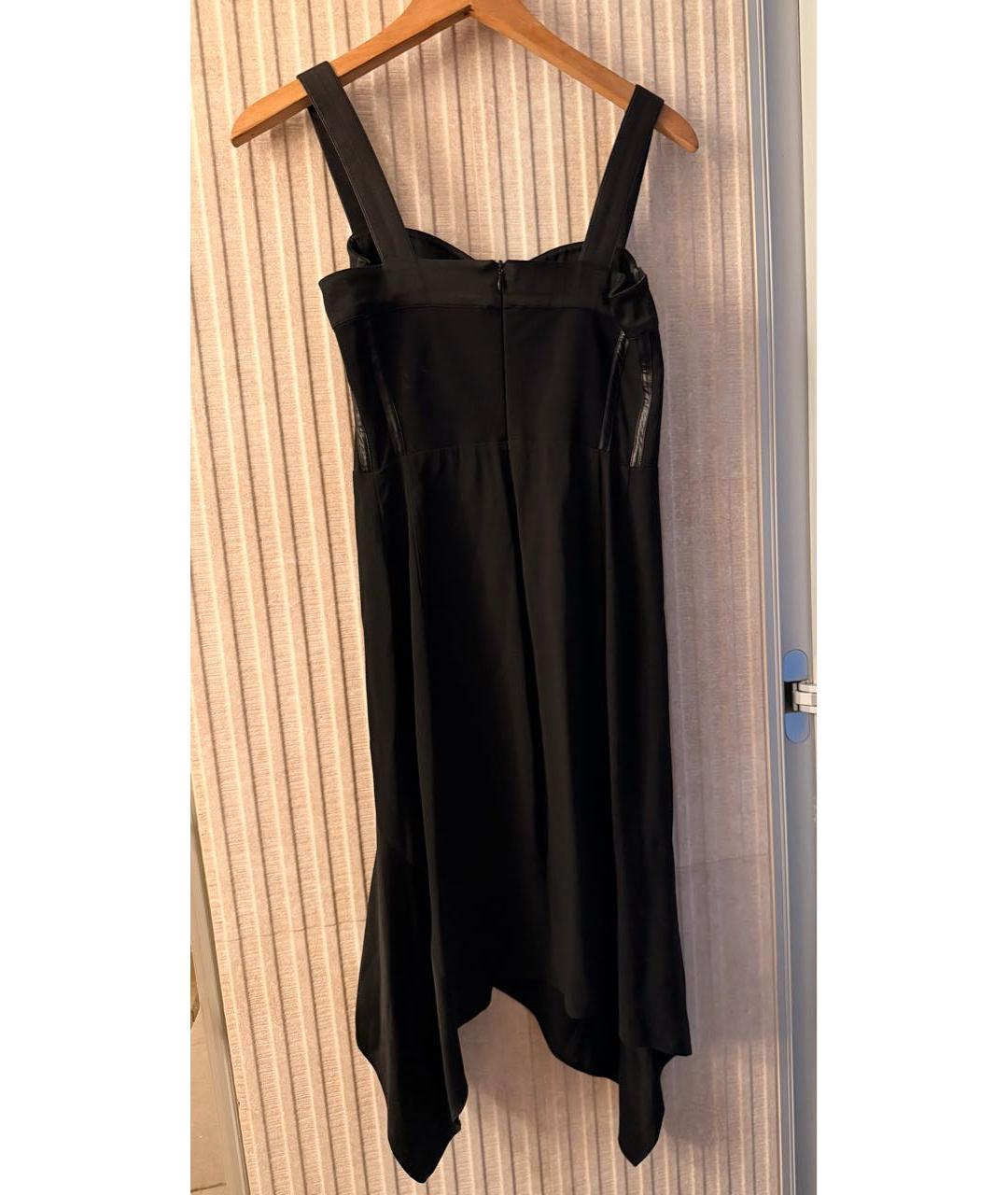 PINKO Черное ацетатное вечернее платье, фото 2