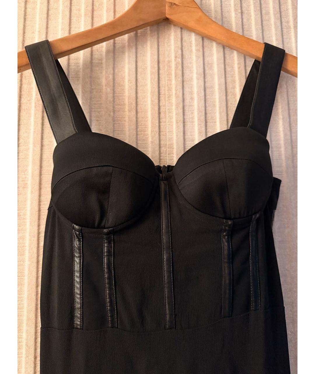 PINKO Черное ацетатное вечернее платье, фото 3