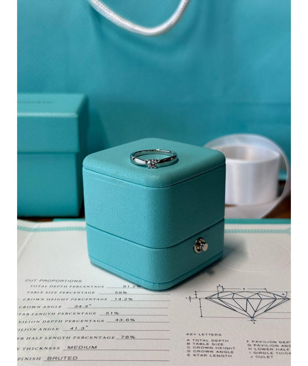 TIFFANY&CO Белое платиновое кольцо, фото 4