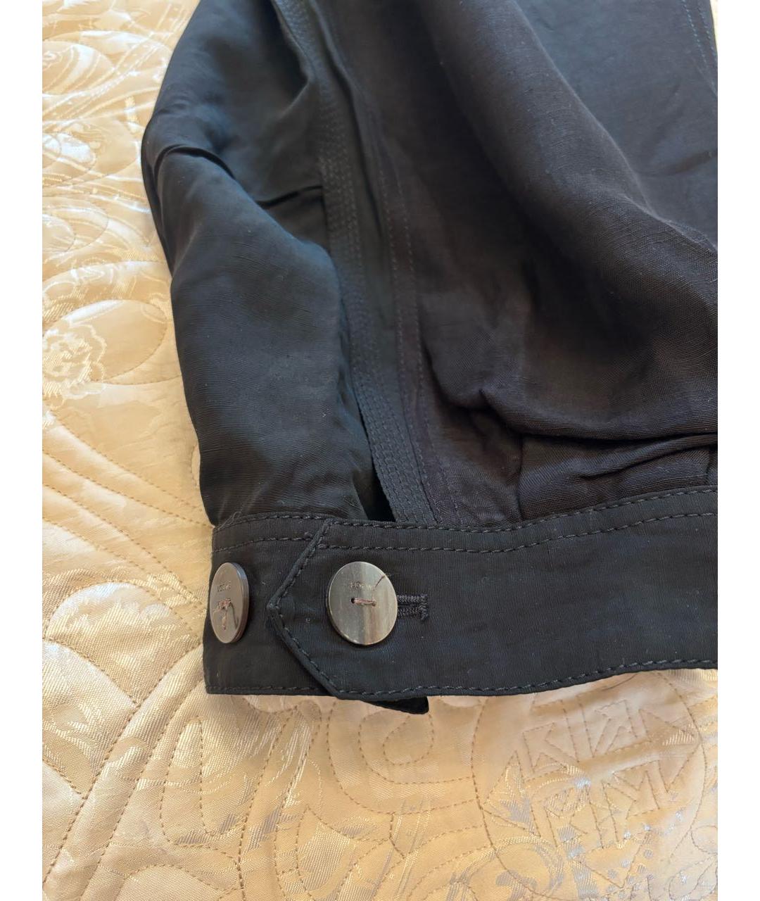 LOEWE Черные вискозные брюки широкие, фото 4