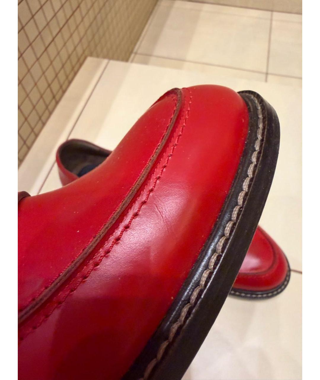 MARNI Красные кожаные лоферы, фото 5