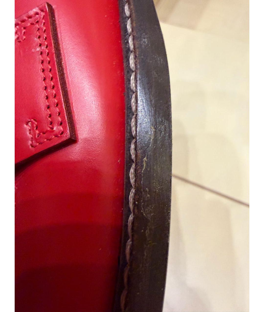 MARNI Красные кожаные лоферы, фото 6