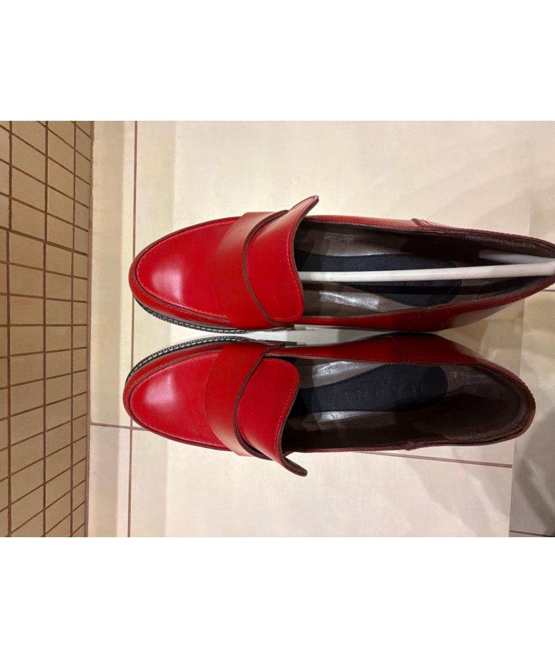 MARNI Красные кожаные лоферы, фото 3