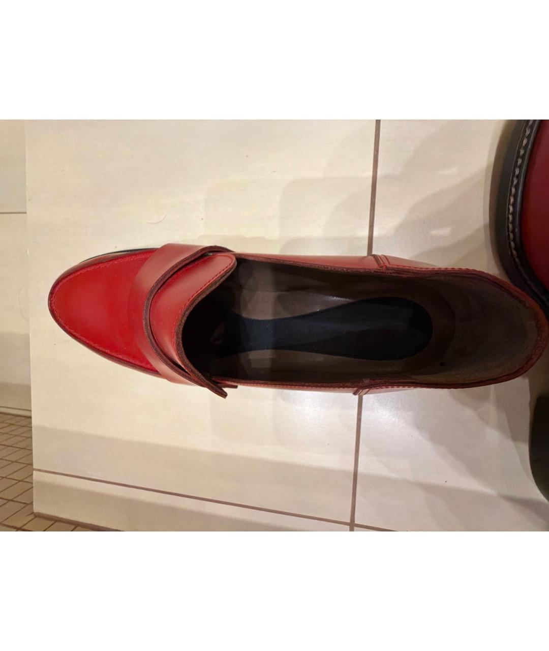 MARNI Красные кожаные лоферы, фото 8