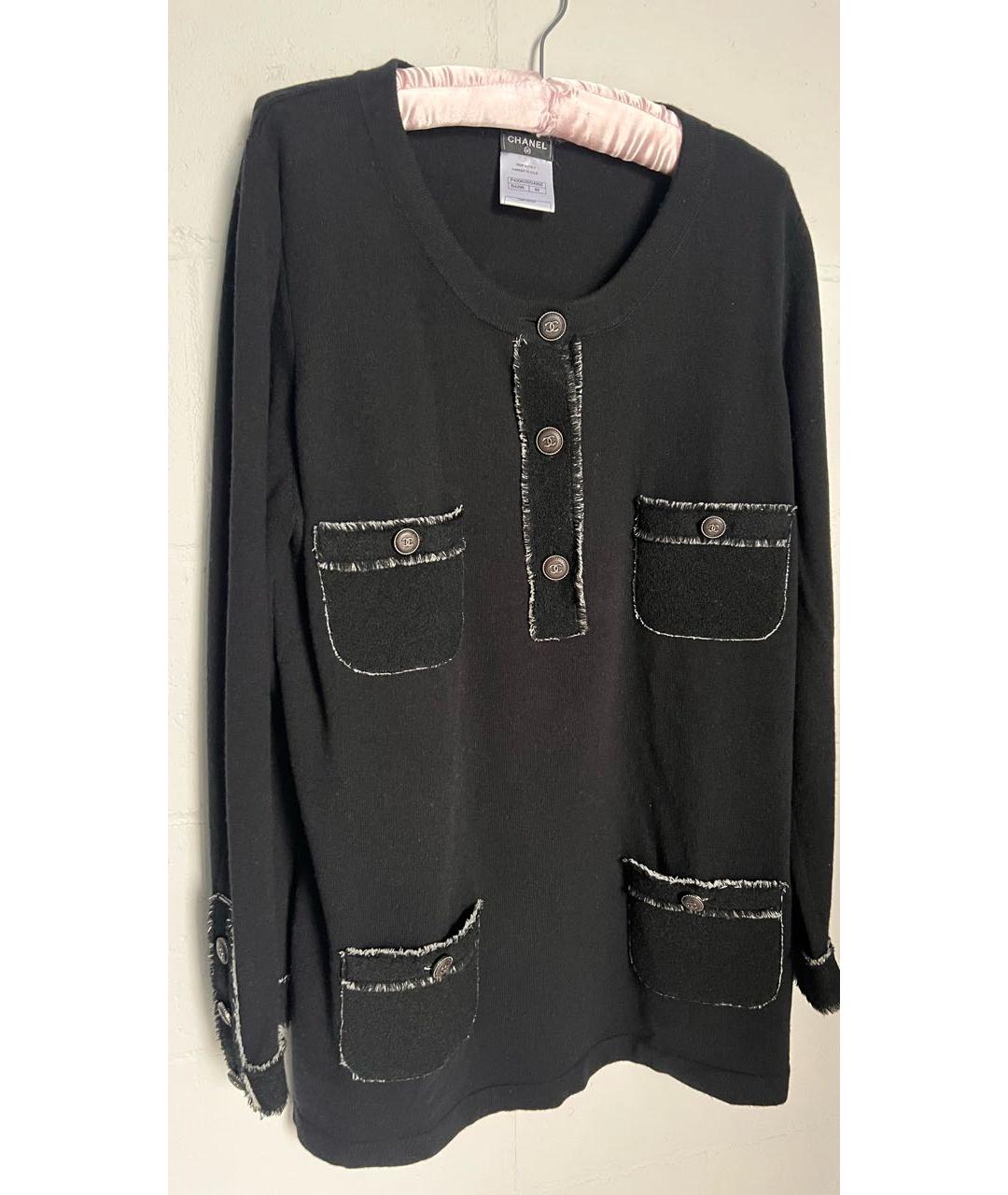 CHANEL Черный кашемировый джемпер / свитер, фото 7