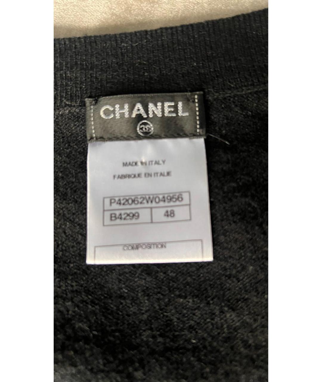 CHANEL Черный кашемировый джемпер / свитер, фото 3