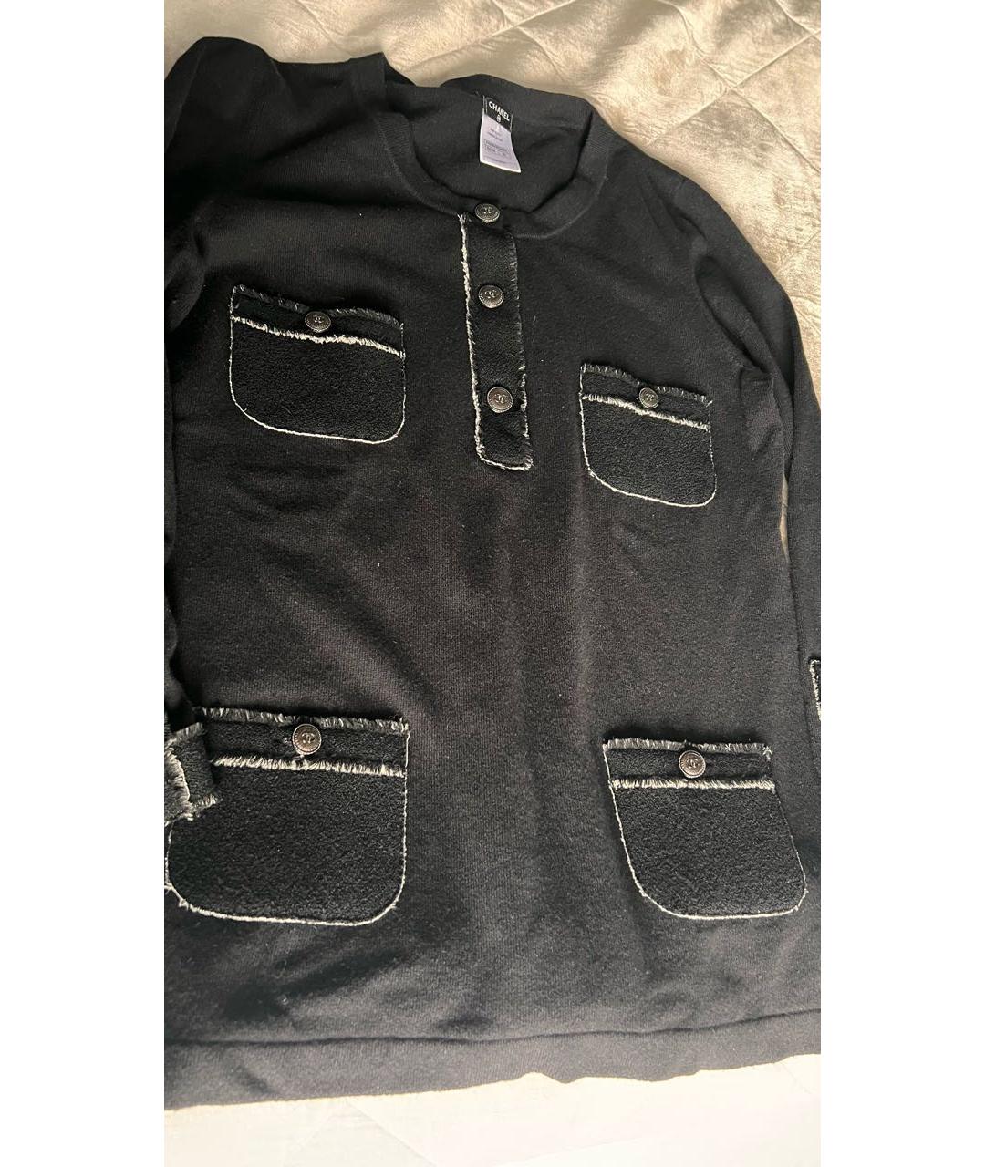 CHANEL Черный кашемировый джемпер / свитер, фото 5