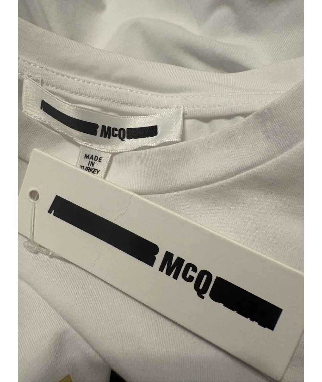 ALEXANDER MCQUEEN Белая хлопковая футболка, фото 3