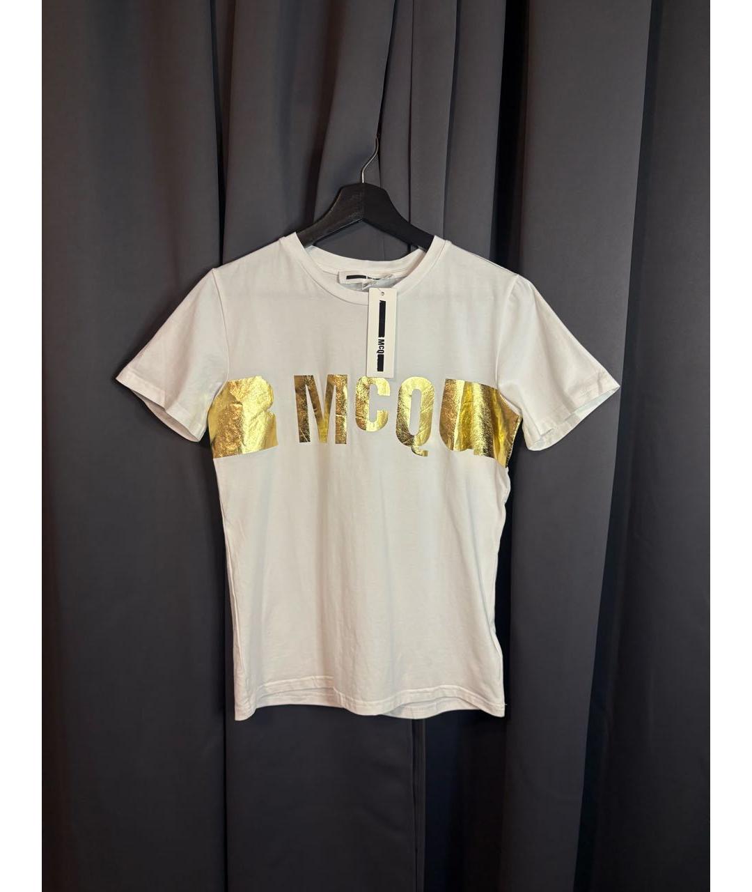 ALEXANDER MCQUEEN Белая хлопковая футболка, фото 5