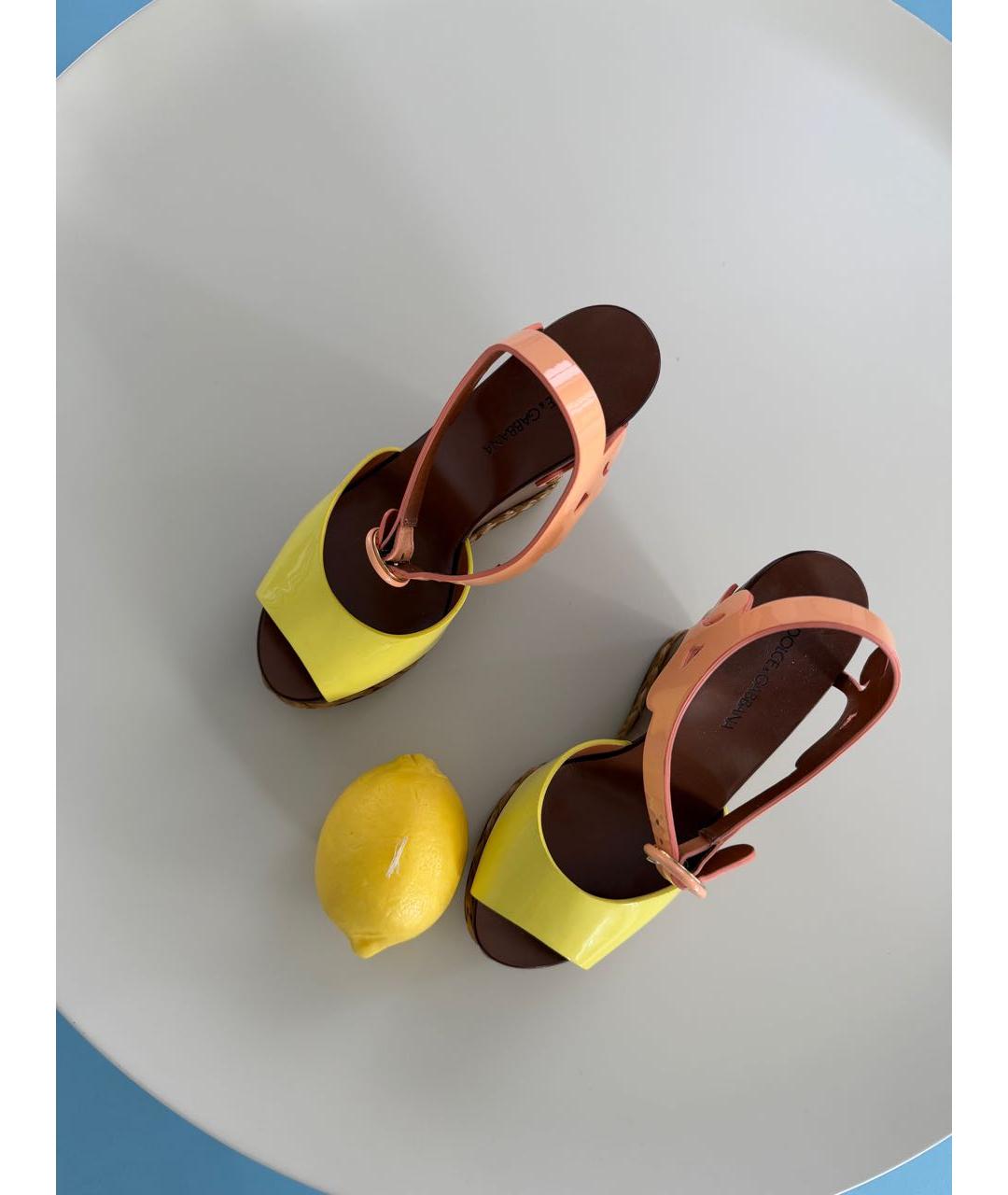 DOLCE&GABBANA Коралловые босоножки, фото 6