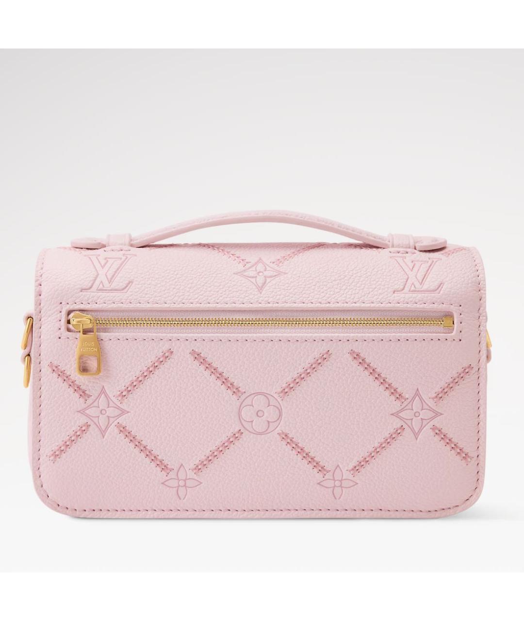 LOUIS VUITTON Розовая кожаная сумка через плечо, фото 3