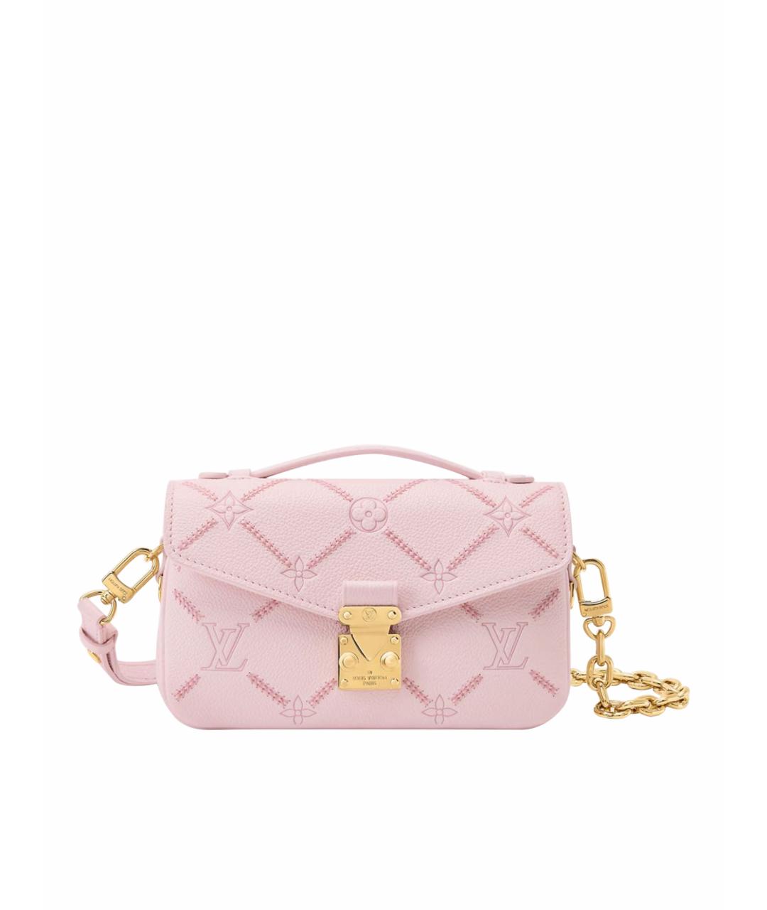 LOUIS VUITTON Розовая кожаная сумка через плечо, фото 1