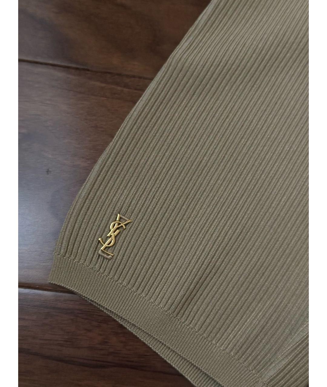 SAINT LAURENT Бежевые леггинсы и велосипедки, фото 2