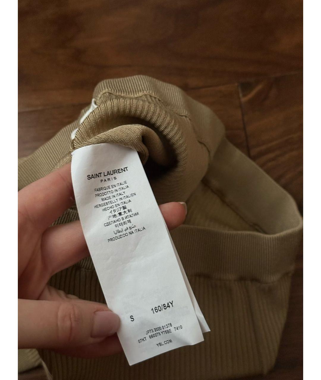 SAINT LAURENT Бежевые леггинсы и велосипедки, фото 6