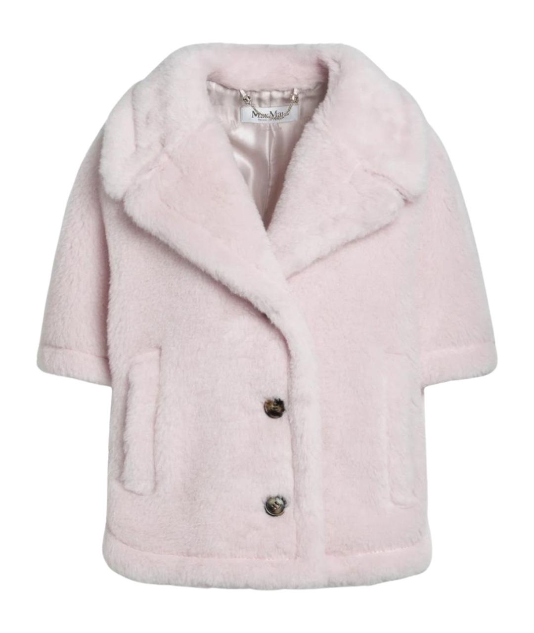 MAX MARA Розовая шерстяная шуба, фото 1