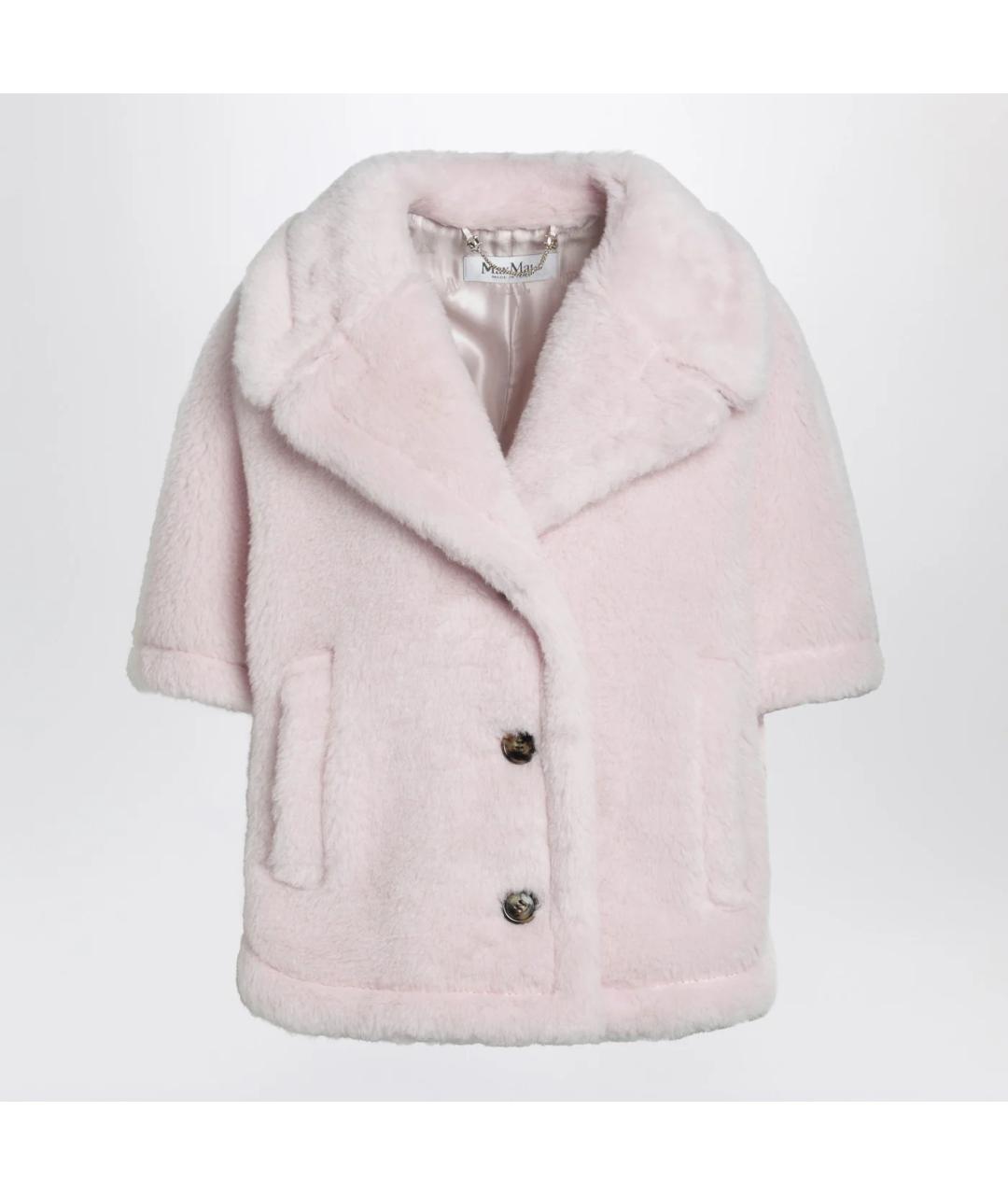 MAX MARA Розовая шерстяная шуба, фото 3
