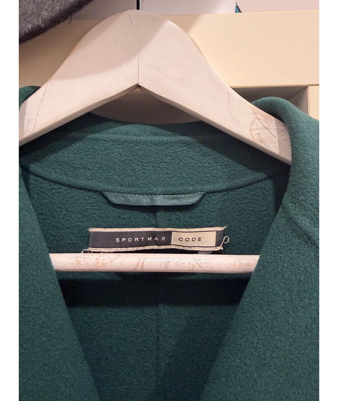 'S MAX MARA Зеленые шерстяное пальто, фото 3