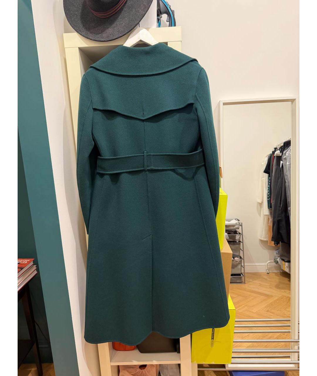 'S MAX MARA Зеленые шерстяное пальто, фото 2