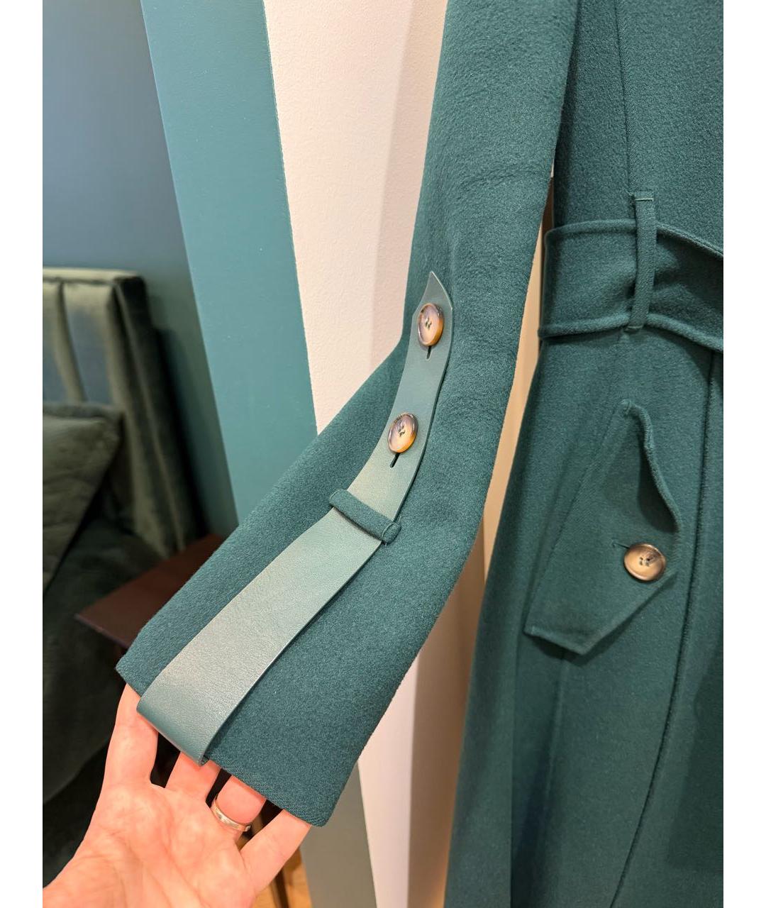 'S MAX MARA Зеленые шерстяное пальто, фото 4