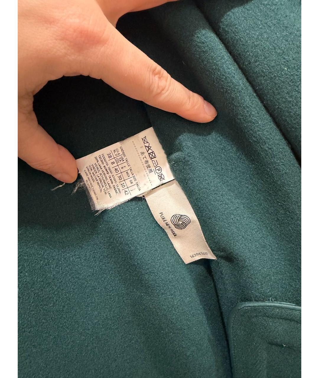 'S MAX MARA Зеленые шерстяное пальто, фото 6