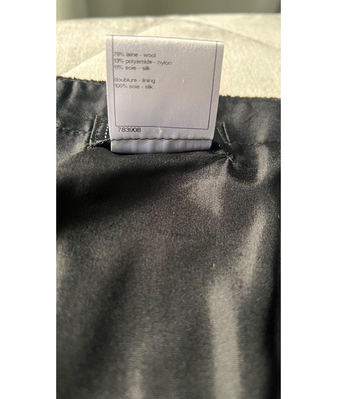 CHANEL Черная шерстяная юбка миди, фото 5