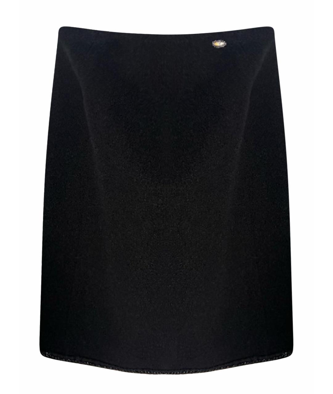 CHANEL Черная шерстяная юбка миди, фото 1