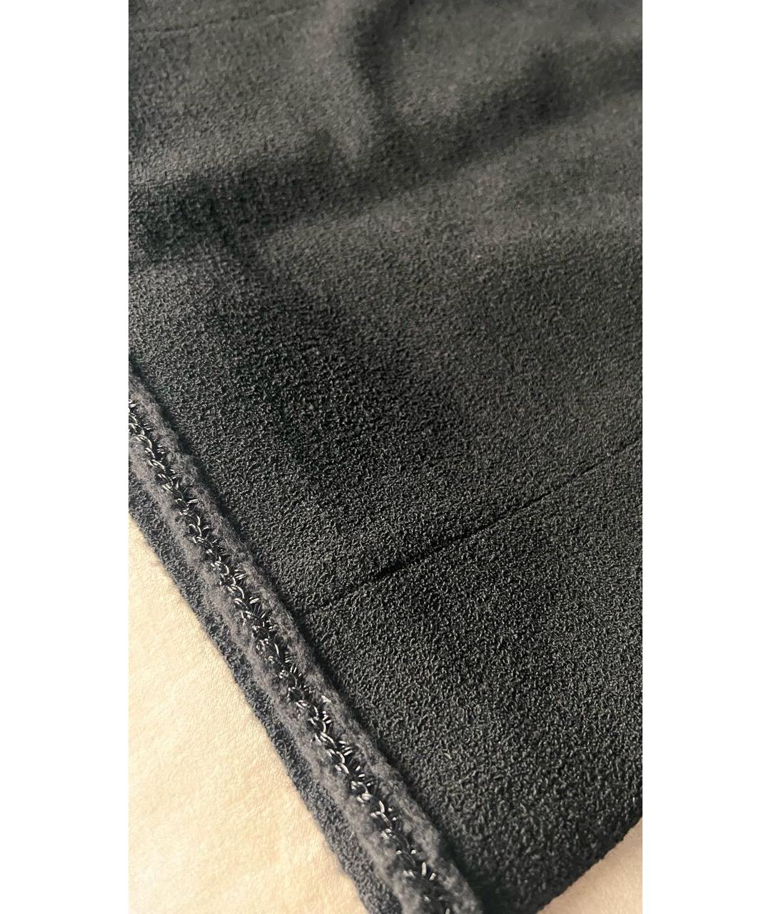 CHANEL Черная шерстяная юбка миди, фото 3