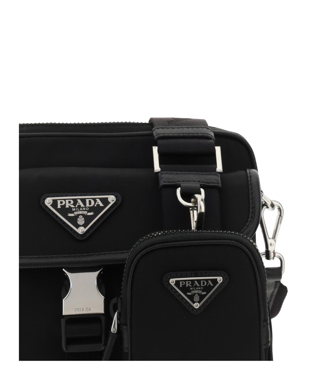 PRADA Черная синтетическая сумка на плечо, фото 3