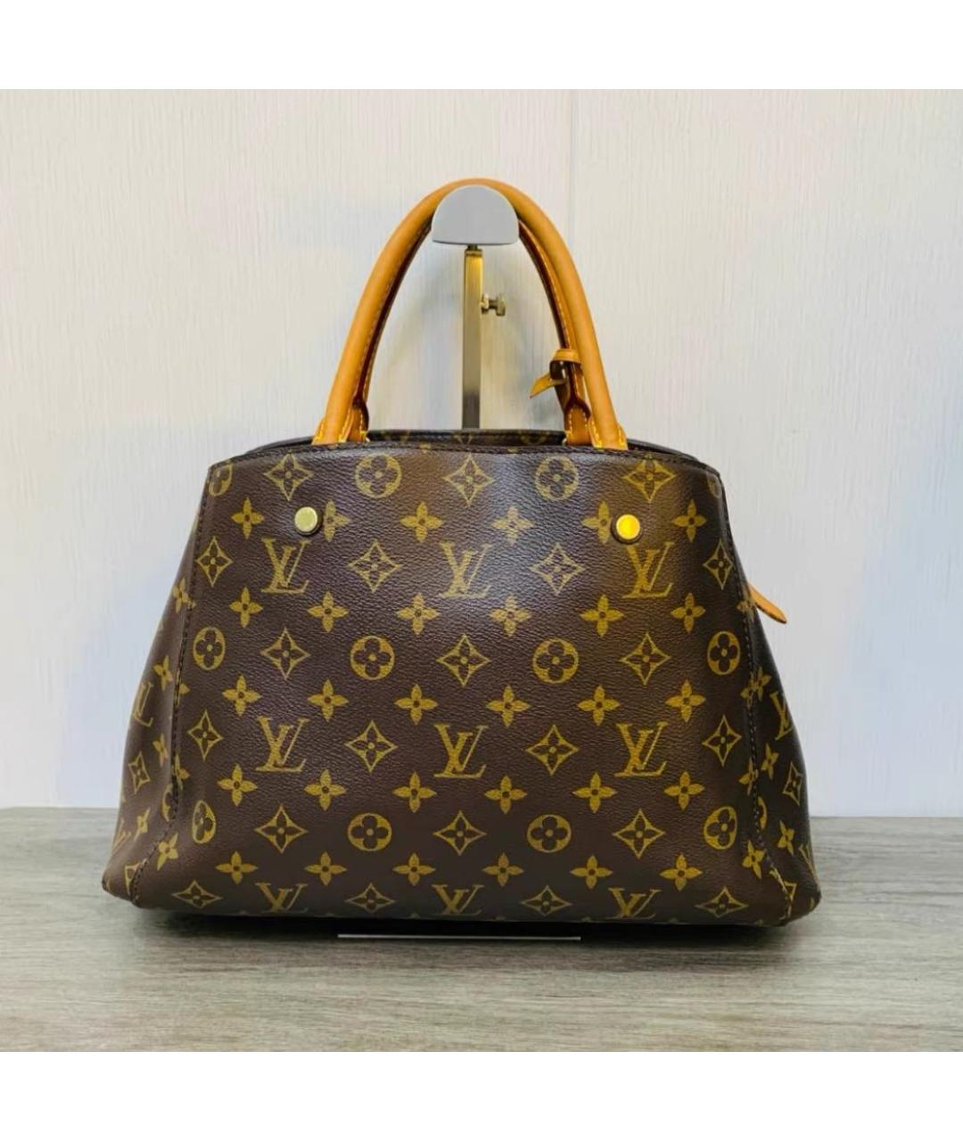 LOUIS VUITTON Коричневая сумка с короткими ручками, фото 3