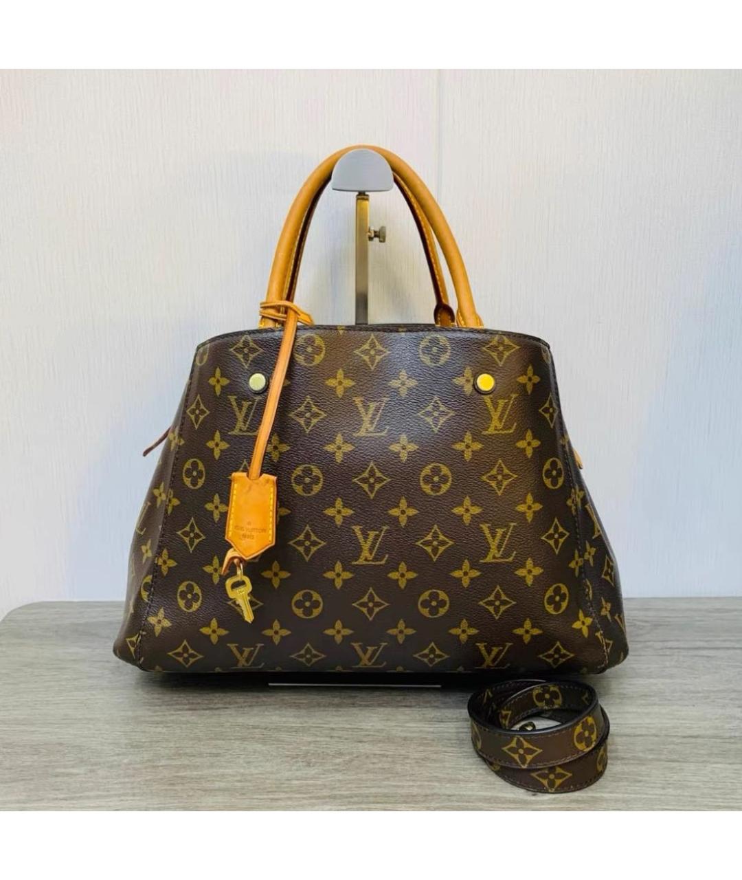 LOUIS VUITTON Коричневая сумка с короткими ручками, фото 8