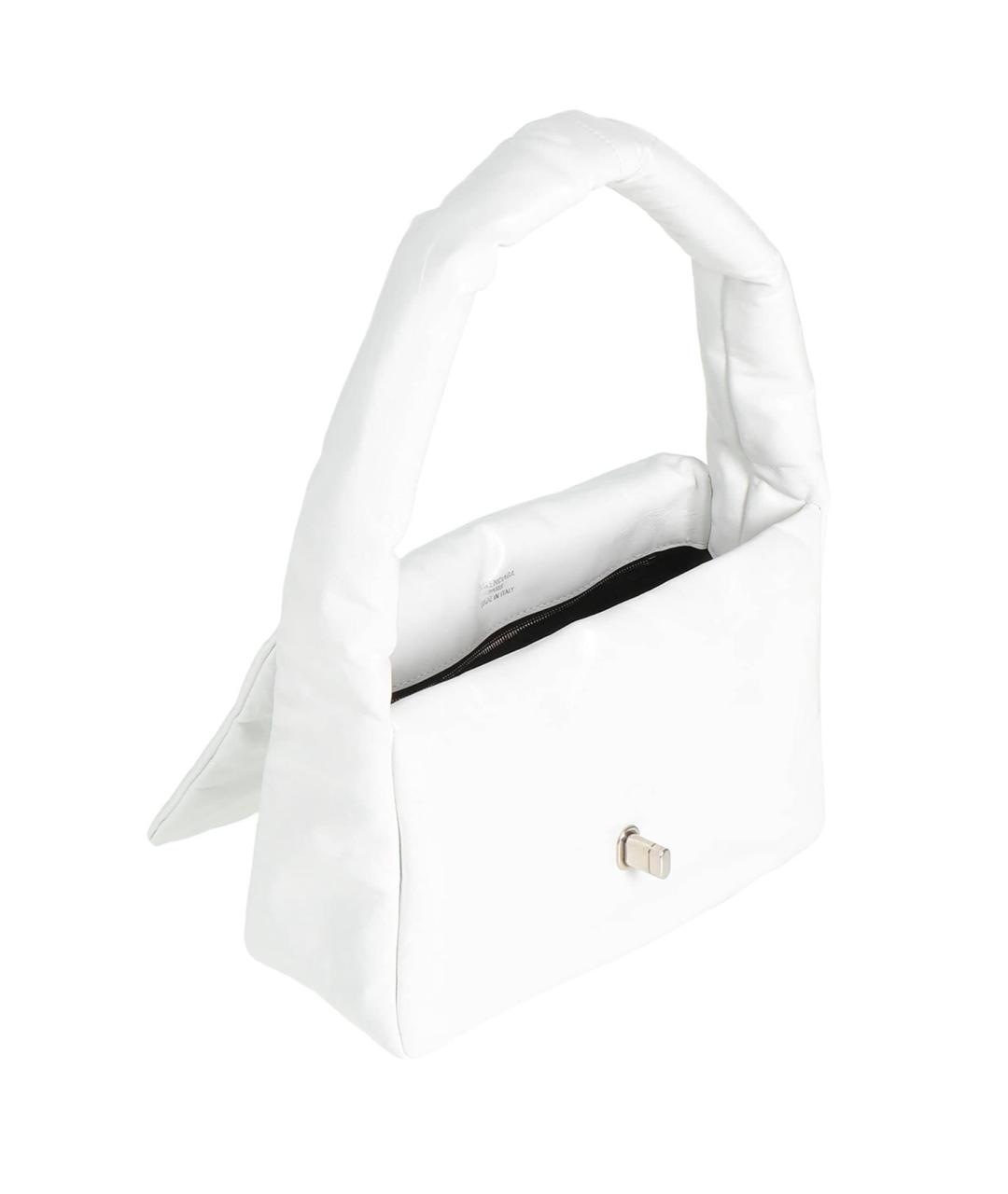BALENCIAGA Белая кожаная сумка через плечо, фото 3