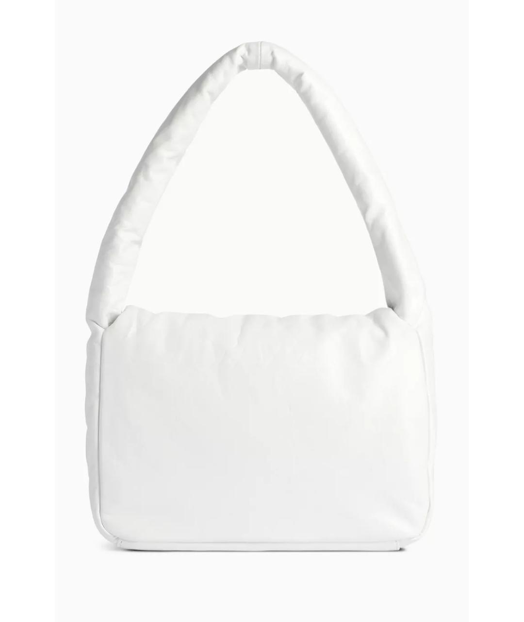 BALENCIAGA Белая кожаная сумка через плечо, фото 6