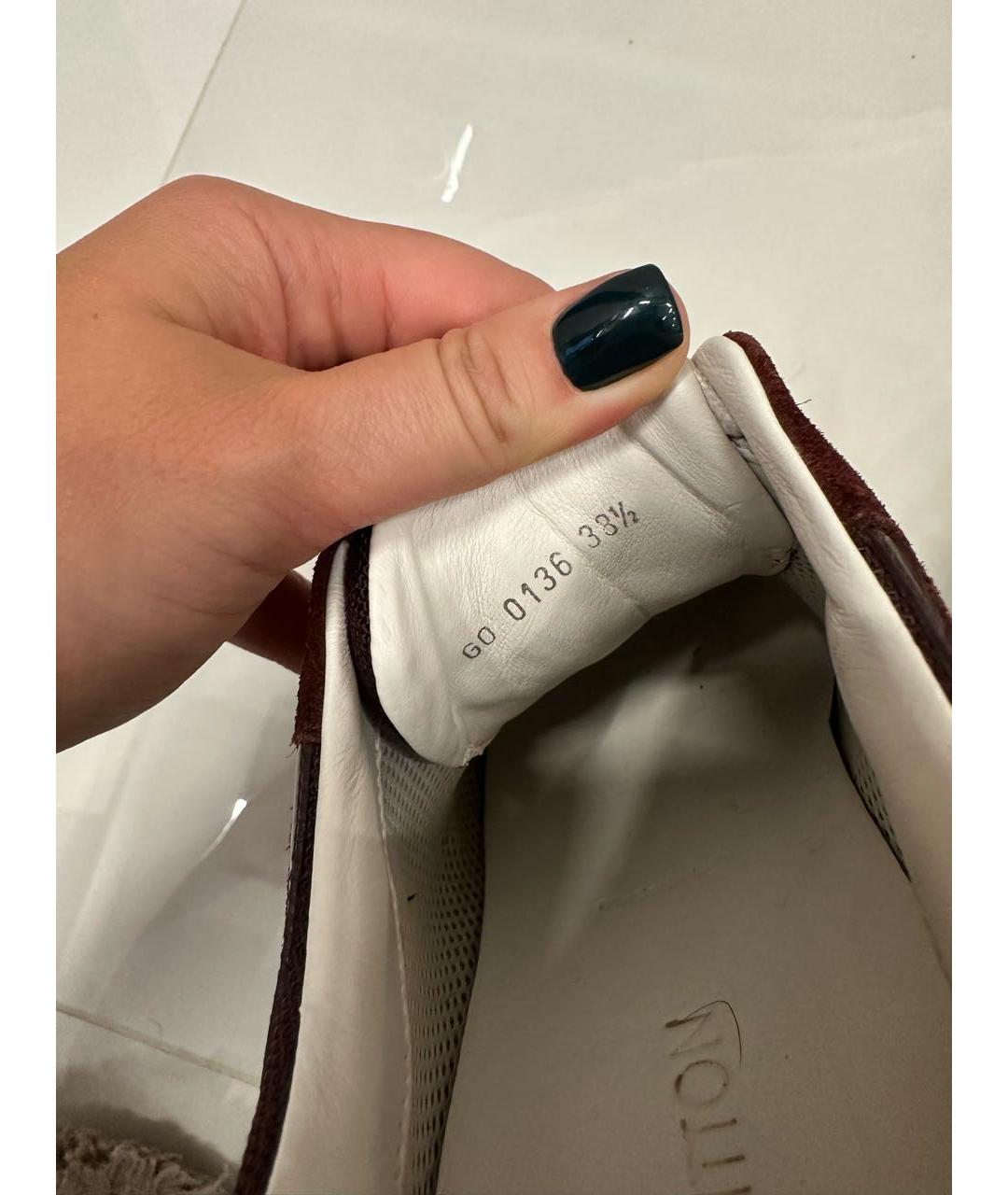 LOUIS VUITTON Бордовые кроссовки, фото 8