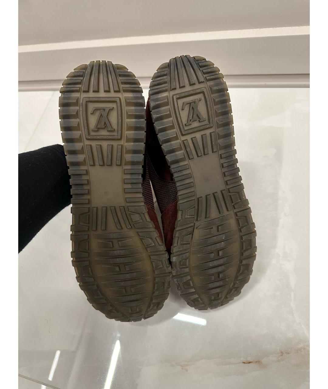 LOUIS VUITTON Бордовые кроссовки, фото 4