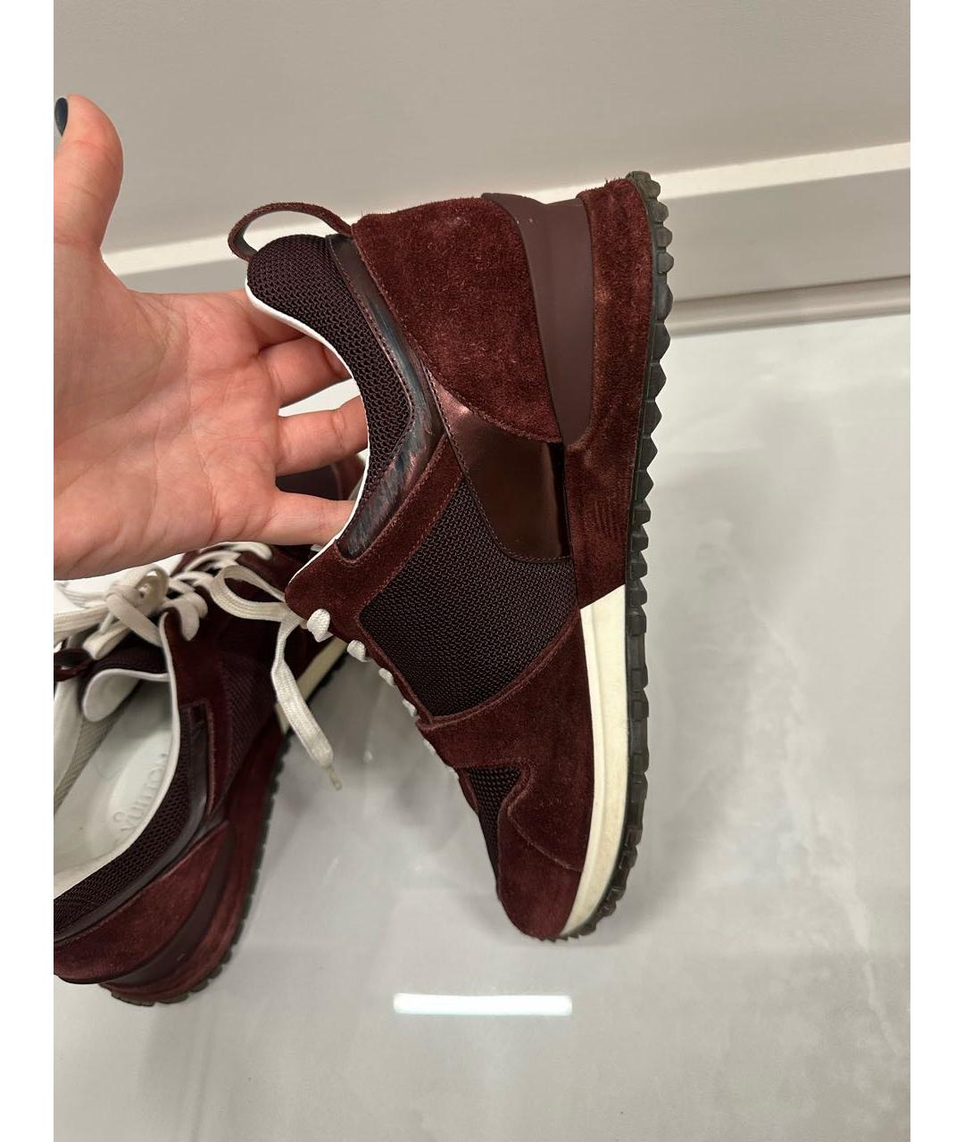 LOUIS VUITTON Бордовые кроссовки, фото 6