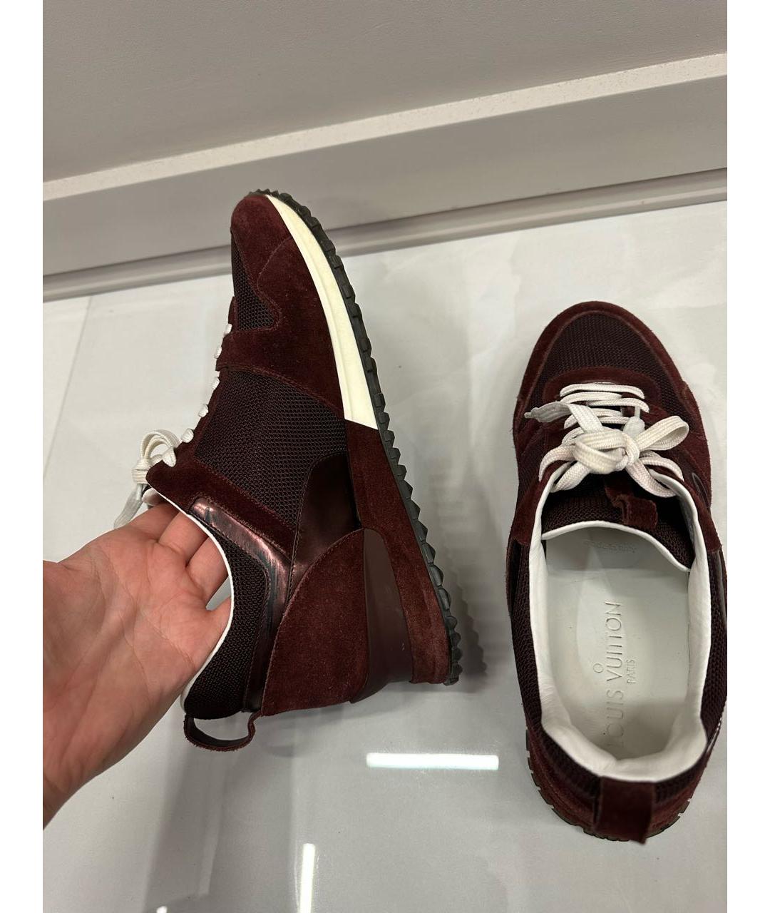 LOUIS VUITTON Бордовые кроссовки, фото 5