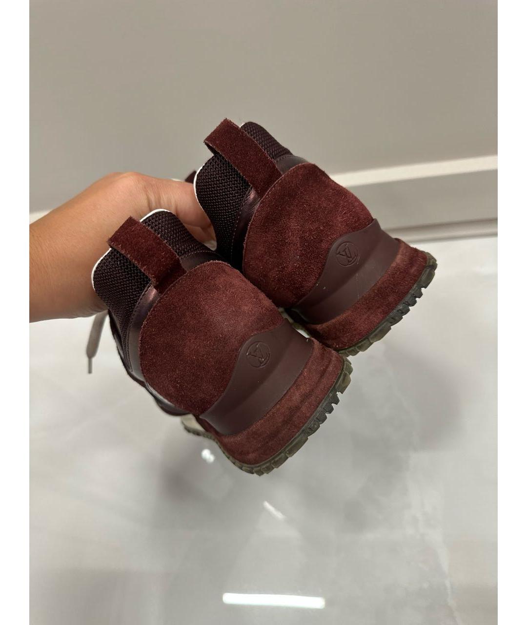 LOUIS VUITTON Бордовые кроссовки, фото 3