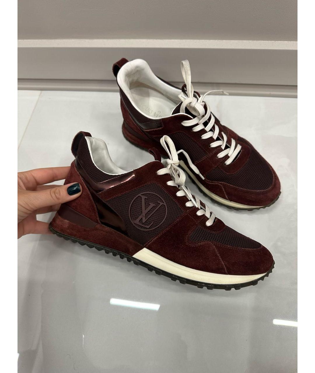LOUIS VUITTON Бордовые кроссовки, фото 9