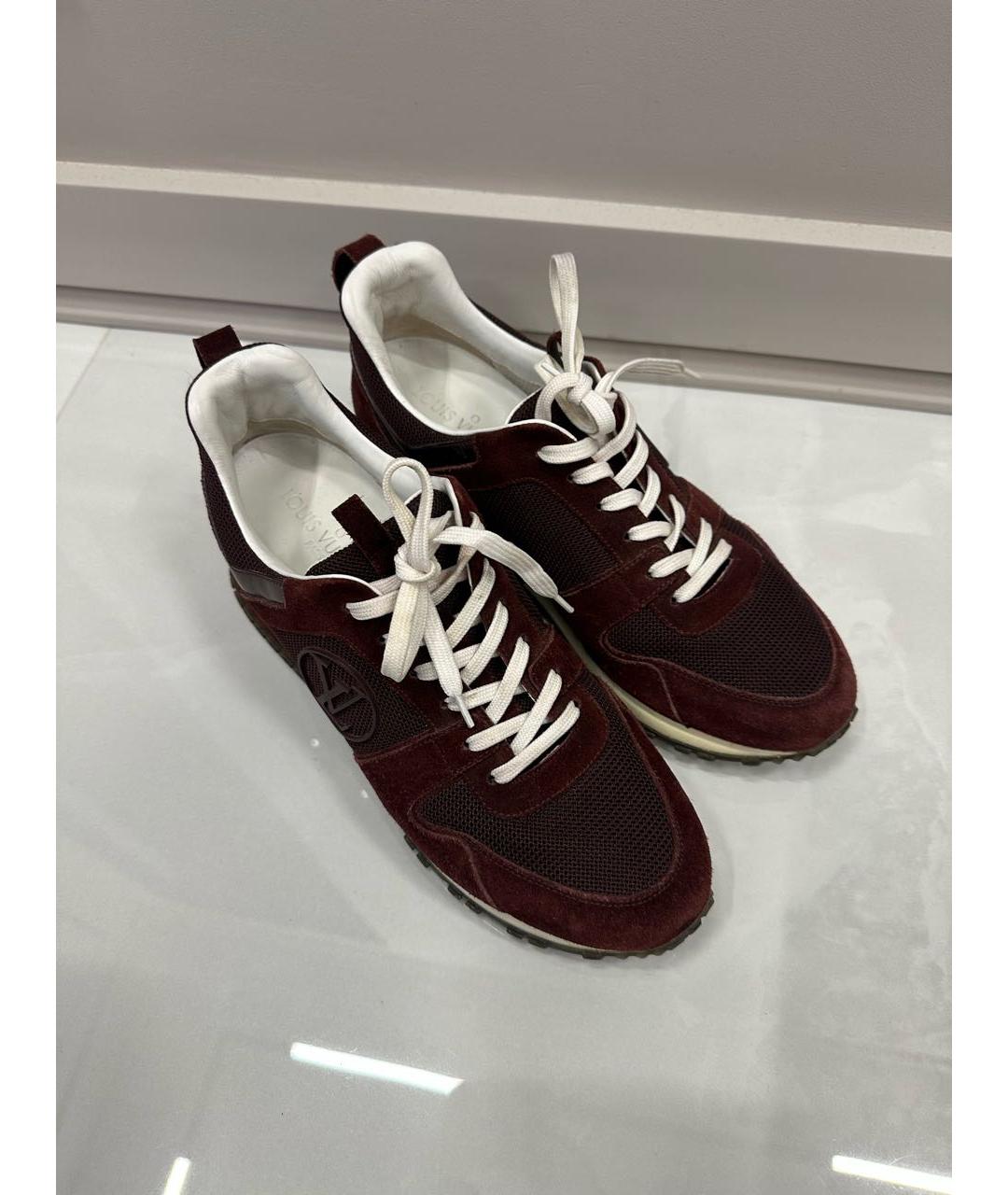 LOUIS VUITTON Бордовые кроссовки, фото 2