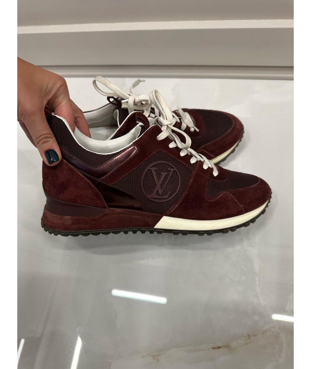 LOUIS VUITTON Бордовые кроссовки, фото 7