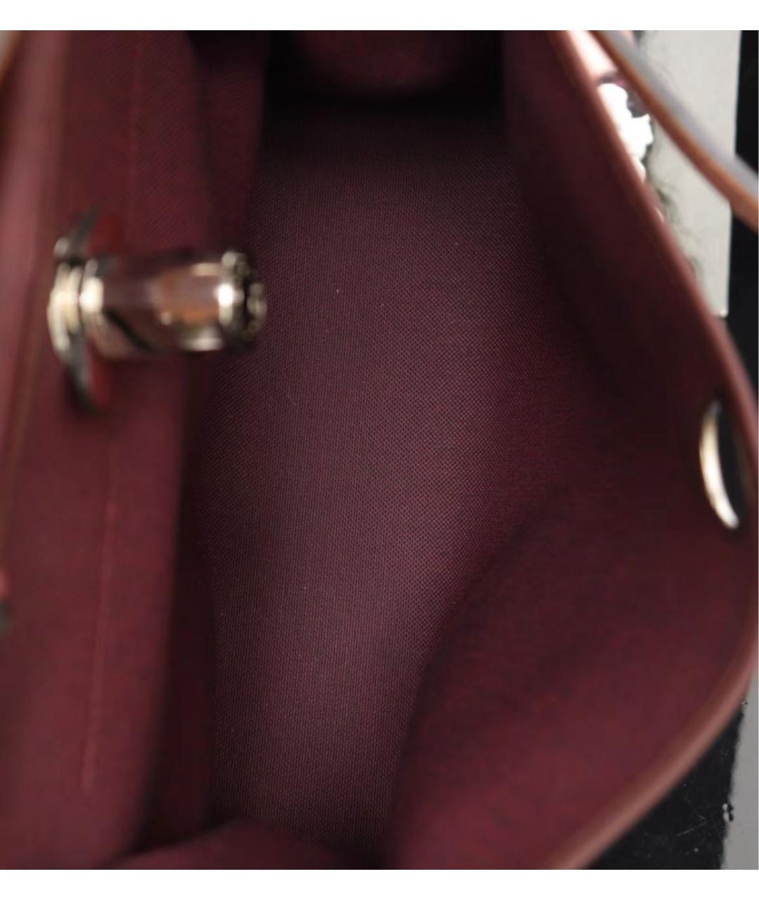 HERMES Бордовая тканевая сумка через плечо, фото 7