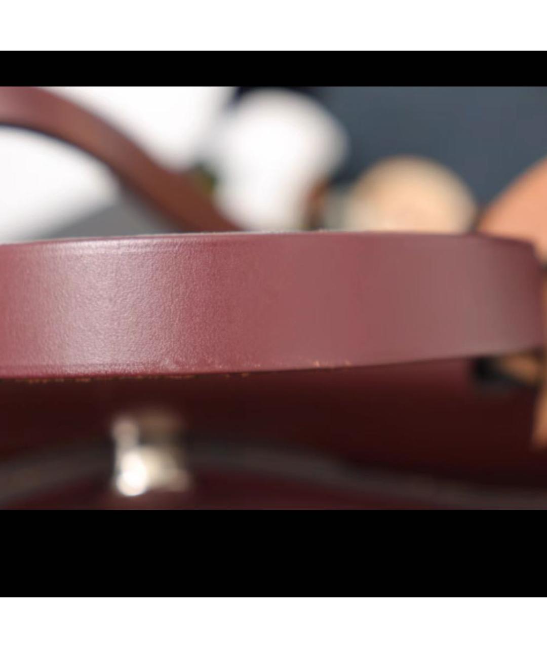 HERMES Бордовая тканевая сумка через плечо, фото 8